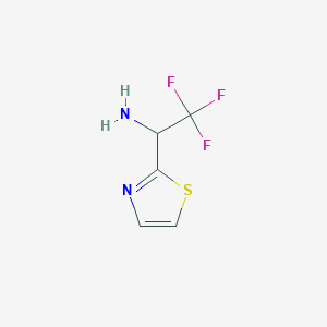 molecular formula C5H5F3N2S B2551842 2,2,2-Trifluoro-1-(1,3-thiazol-2-yl)ethan-1-amine CAS No. 933726-01-3