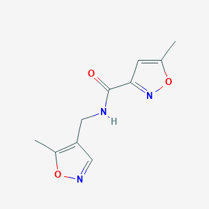 molecular formula C10H11N3O3 B2551845 5-methyl-N-((5-methylisoxazol-4-yl)methyl)isoxazole-3-carboxamide CAS No. 2034545-71-4