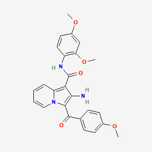 2-amino-N-(2,4-dimethoxyphenyl)-3-(4-methoxybenzoyl)indolizine-1-carboxamide