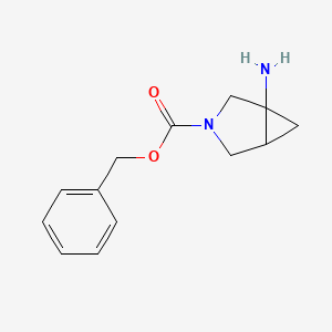 molecular formula C13H16N2O2 B2551859 苯甲酸1-氨基-3-氮杂双环[3.1.0]己烷-3-甲酯 CAS No. 2055841-98-8