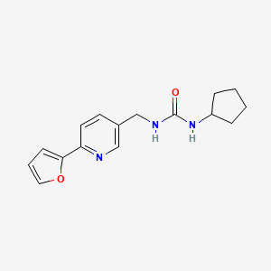 molecular formula C16H19N3O2 B2551860 1-Cyclopentyl-3-((6-(furan-2-yl)pyridin-3-yl)methyl)urea CAS No. 2034475-57-3
