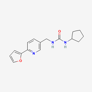 molecular formula C16H19N3O2 B2551860 1-环戊基-3-((6-(呋喃-2-基)吡啶-3-基)甲基)脲 CAS No. 2034475-57-3