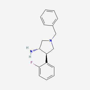 molecular formula C17H19FN2 B2551864 (3S,4R)-1-Benzyl-4-(2-fluorophenyl)pyrrolidin-3-amine CAS No. 1307316-16-0
