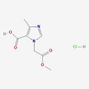 3-(2-Methoxy-2-oxoethyl)-5-methylimidazole-4-carboxylic acid;hydrochloride