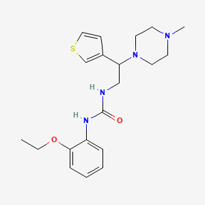 molecular formula C20H28N4O2S B2551867 1-(2-Ethoxyphenyl)-3-(2-(4-methylpiperazin-1-yl)-2-(thiophen-3-yl)ethyl)urea CAS No. 1105224-58-5