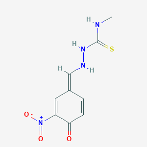 molecular formula C9H10N4O3S B255187 1-methyl-3-[[(E)-(3-nitro-4-oxocyclohexa-2,5-dien-1-ylidene)methyl]amino]thiourea 
