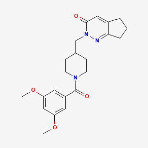 2-[[1-(3,5-Dimethoxybenzoyl)piperidin-4-yl]methyl]-6,7-dihydro-5H-cyclopenta[c]pyridazin-3-one