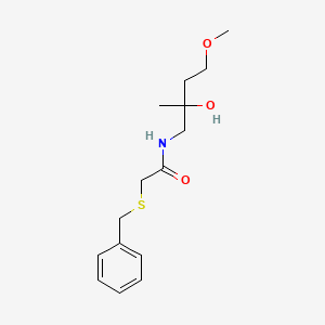 molecular formula C15H23NO3S B2551880 2-(benzylsulfanyl)-N-(2-hydroxy-4-methoxy-2-methylbutyl)acetamide CAS No. 1911423-78-3