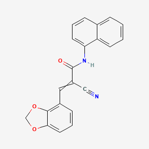 3-(2H-1,3-benzodioxol-4-yl)-2-cyano-N-(naphthalen-1-yl)prop-2-enamide