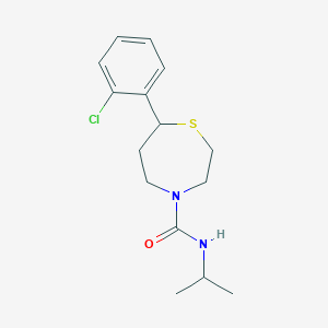 molecular formula C15H21ClN2OS B2551886 7-(2-chlorophenyl)-N-isopropyl-1,4-thiazepane-4-carboxamide CAS No. 1796962-09-8