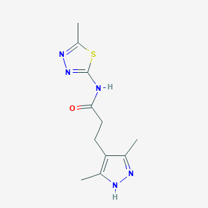 3-(3,5-dimethyl-1H-pyrazol-4-yl)-N-(5-methyl-1,3,4-thiadiazol-2-yl)propanamide
