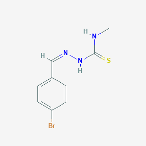molecular formula C9H10BrN3S B255189 1-[(Z)-(4-bromophenyl)methylideneamino]-3-methylthiourea 