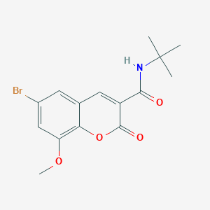 molecular formula C15H16BrNO4 B2551891 6-bromo-N-tert-butyl-8-methoxy-2-oxochromene-3-carboxamide CAS No. 708246-47-3