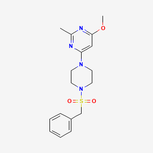 4-(4-(Benzylsulfonyl)piperazin-1-yl)-6-methoxy-2-methylpyrimidine