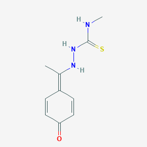 molecular formula C10H13N3OS B255190 1-methyl-3-[1-(4-oxocyclohexa-2,5-dien-1-ylidene)ethylamino]thiourea 