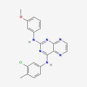 N4-(3-chloro-4-methylphenyl)-N2-(3-methoxyphenyl)pteridine-2,4-diamine