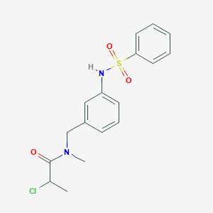 N-[[3-(Benzenesulfonamido)phenyl]methyl]-2-chloro-N-methylpropanamide