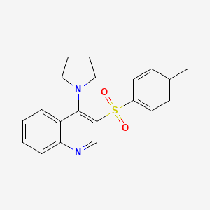3-(4-Methylbenzenesulfonyl)-4-(pyrrolidin-1-yl)quinoline