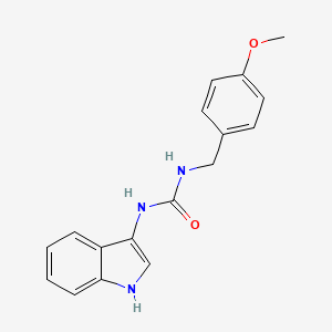 molecular formula C17H17N3O2 B2551928 1-(1H-indol-3-yl)-3-(4-methoxybenzyl)urea CAS No. 922982-83-0