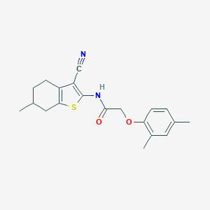 molecular formula C20H22N2O2S B255193 N-(3-cyano-6-methyl-4,5,6,7-tetrahydro-1-benzothien-2-yl)-2-(2,4-dimethylphenoxy)acetamide 