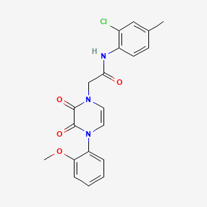molecular formula C20H18ClN3O4 B2551938 N-(2-chloro-4-methylphenyl)-2-[4-(2-methoxyphenyl)-2,3-dioxopyrazin-1-yl]acetamide CAS No. 898409-53-5
