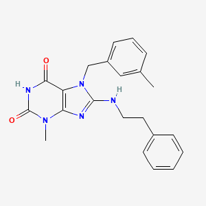 3-methyl-7-(3-methylbenzyl)-8-(phenethylamino)-1H-purine-2,6(3H,7H)-dione