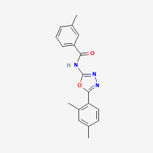 N-(5-(2,4-dimethylphenyl)-1,3,4-oxadiazol-2-yl)-3-methylbenzamide