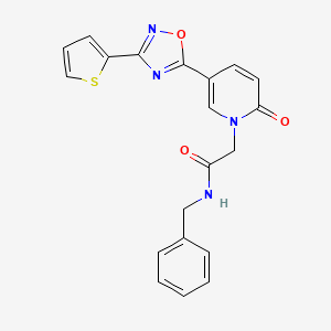 N-benzyl-2-[2-oxo-5-[3-(2-thienyl)-1,2,4-oxadiazol-5-yl]pyridin-1(2H)-yl]acetamide