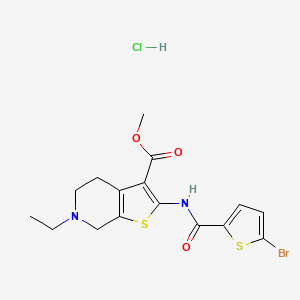 Methyl 2-(5-bromothiophene-2-carboxamido)-6-ethyl-4,5,6,7-tetrahydrothieno[2,3-c]pyridine-3-carboxylate hydrochloride