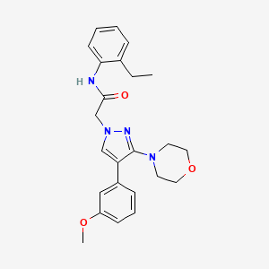 molecular formula C24H28N4O3 B2551955 N-(2-ethylphenyl)-2-(4-(3-methoxyphenyl)-3-morpholino-1H-pyrazol-1-yl)acetamide CAS No. 1286706-14-6