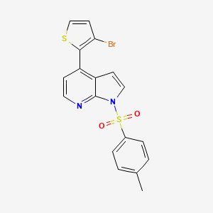 1H-Pyrrolo[2,3-b]pyridine, 4-(3-bromo-2-thienyl)-1-[(4-methylphenyl)sulfonyl]-