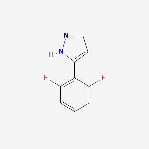 molecular formula C9H6F2N2 B2551969 3-(2,6-Difluorophenyl)-1H-pyrazole CAS No. 154258-88-5