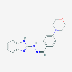 molecular formula C18H19N5O B255197 N-[(Z)-(4-morpholin-4-ylphenyl)methylideneamino]-1H-benzimidazol-2-amine 