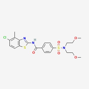 4-[bis(2-methoxyethyl)sulfamoyl]-N-(5-chloro-4-methyl-1,3-benzothiazol-2-yl)benzamide
