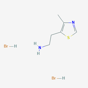 molecular formula C6H12Br2N2S B2551975 2-(4-Methylthiazol-5-yl)ethanamine dihydrobromide CAS No. 142437-65-8