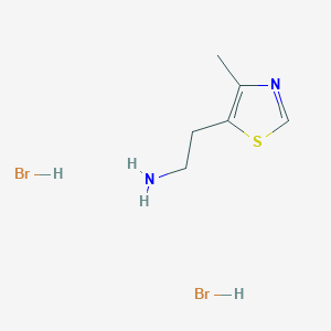 molecular formula C6H12Br2N2S B2551975 2-(4-甲基噻唑-5-基)乙胺二氢溴酸盐 CAS No. 142437-65-8