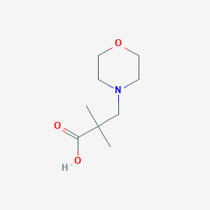molecular formula C9H17NO3 B2551980 2,2-Dimethyl-3-morpholinopropanoic acid CAS No. 143688-41-9