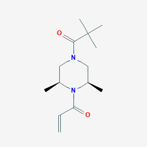 1-[(3S,5R)-3,5-Dimethyl-4-prop-2-enoylpiperazin-1-yl]-2,2-dimethylpropan-1-one