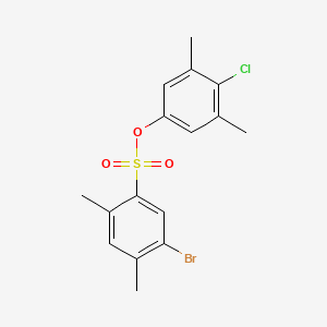 4-Chloro-3,5-dimethylphenyl 5-bromo-2,4-dimethylbenzene-1-sulfonate