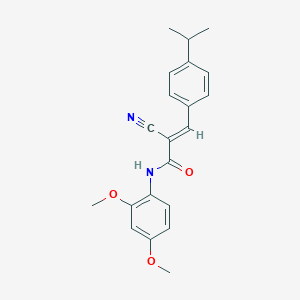 molecular formula C21H22N2O3 B255199 2-cyano-N-(2,4-dimethoxyphenyl)-3-(4-isopropylphenyl)acrylamide 