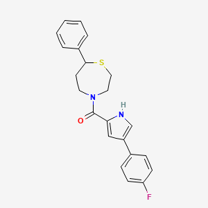 (4-(4-fluorophenyl)-1H-pyrrol-2-yl)(7-phenyl-1,4-thiazepan-4-yl)methanone
