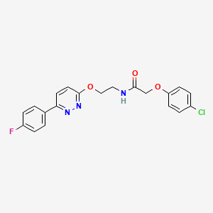 2-(4-chlorophenoxy)-N-(2-((6-(4-fluorophenyl)pyridazin-3-yl)oxy)ethyl)acetamide