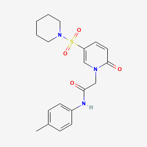 molecular formula C19H23N3O4S B2552004 N-(4-methylphenyl)-2-[2-oxo-5-(piperidin-1-ylsulfonyl)pyridin-1(2H)-yl]acetamide CAS No. 1357805-30-1