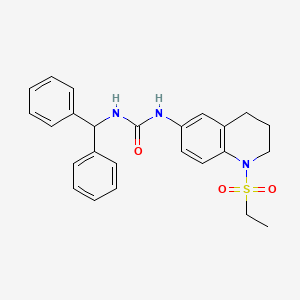 molecular formula C25H27N3O3S B2552005 1-Benzhydryl-3-(1-(ethylsulfonyl)-1,2,3,4-tetrahydroquinolin-6-yl)urea CAS No. 1203045-14-0