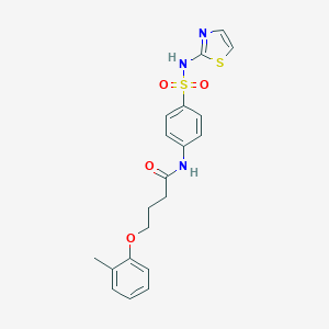 molecular formula C20H21N3O4S2 B255201 4-(2-methylphenoxy)-N-{4-[(1,3-thiazol-2-ylamino)sulfonyl]phenyl}butanamide 