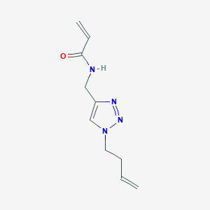 molecular formula C10H14N4O B2552011 N-[(1-But-3-enyltriazol-4-yl)methyl]prop-2-enamide CAS No. 2411296-22-3
