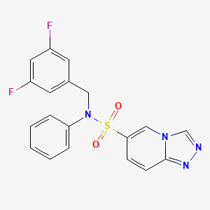 molecular formula C19H14F2N4O2S B2552012 N-(3,5-difluorobenzyl)-N-phenyl[1,2,4]triazolo[4,3-a]pyridine-6-sulfonamide CAS No. 1251649-11-2