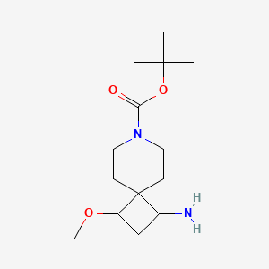 molecular formula C14H26N2O3 B2552029 Tert-butyl 1-amino-3-methoxy-7-azaspiro[3.5]nonane-7-carboxylate CAS No. 2416243-46-2