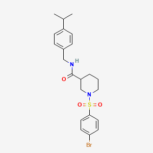 molecular formula C22H27BrN2O3S B2552037 1-((4-bromophenyl)sulfonyl)-N-(4-isopropylbenzyl)piperidine-3-carboxamide CAS No. 1794938-58-1