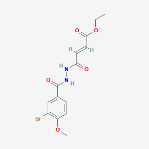 molecular formula C14H15BrN2O5 B255204 Ethyl 4-[2-(3-bromo-4-methoxybenzoyl)hydrazino]-4-oxo-2-butenoate 